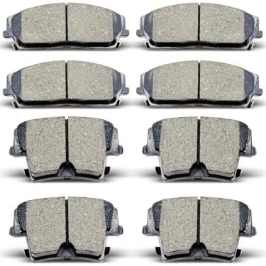 Imagem de DYZJKWJW D1056 D1057 Conjunto de pastilhas de freio de cerâmica dianteiras traseiras adequadas para CHRYSLER 300 2005-2020, para Dodge Challenger 2009-2018, para DODGE CHARGER 2006-2017, para 2005