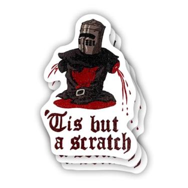 Imagem de (3 peças) Tis but a Scratch Adesivo Sarcástico Motivational Sayings Decalque de vinil com citação humorística para Kindle, laptop, garrafa de água, capacete rígido de telefone, adesivo de citação de