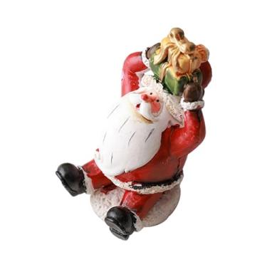 Imagem de UGPLM Linda estatueta natalina, escultura colecionável de Natal e inverno, pequena peça decorativa para mesa, centro de mesa em resina, decoração de Natal, Style I