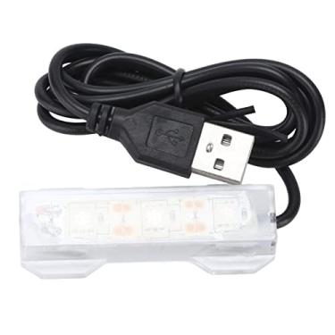 Imagem de Luz de aquário, carregamento USB de plástico portátil, luz LED para aquário, caixa de peixes, luz LED para plantas, paisagem, mini decoração de mesa, LED macio (azul), luz USB para aquário, caixa de