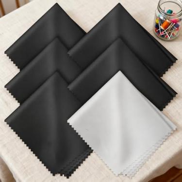 Imagem de Pacote com 12 panos de limpeza de microfibra premium, 15 x 17 cm embrulhados individualmente, panos ultramacios e sem fiapos para óculos, telas de telefone, lentes de câmera e eletrônicos (cores