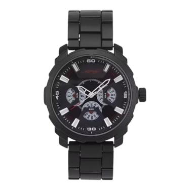 Imagem de ED HARDY Relógio masculino preto fosco com mostrador redondo 50442BB-42-G02