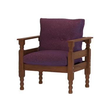 Imagem de Poltrona Madeira Maciça Liz Multimóveis CR7003 Lilás