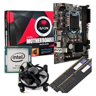 Imagem de Kit Upgrade Intel Core I7 4770 Placa mãe H81 Memoria 16gb 1600mhz - Op