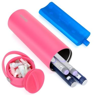 Imagem de YOUSHARES Estojo De Viagem Para Caneta E Refrigerador Insulina 24 Horas, Com Capacidade 1 A 5 Canetas, Bolsa Gelo Aprovada Pela Tsa, Diabetes Portátil, Viagens Longas Uso Diário