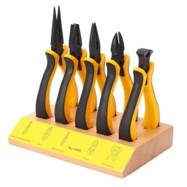 Imagem de Jiawu Conjunto de Alicates de Reparo de Jóias de Alta Resistência Liga de Aço Brinco Artesanato Fazendo Kit de Alicates para Relojoeiros e Joalheiros