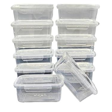 Imagem de Conjunto de lancheira, recipiente plástico com tampa, embalagem para com fecho lateral, recipiente para armazenamento de alimentos(5)