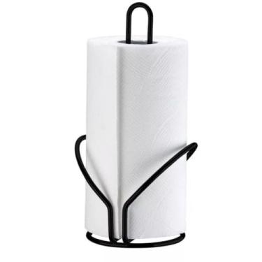 Imagem de Suporte Para Porta Papel Toalha De Mesa Rolo Vertical Preto Design