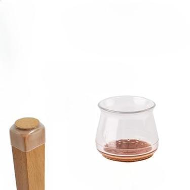 Imagem de Protetor Silicone Pés Cadeira C/Feltro Evita Riscos 4/8/16 Unidades(REDONDO 3CM X 3CM,8 PEÇAS)