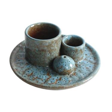 Imagem de Fxzqgnh Incensário/porta-velas, Decoração para Casa, Forno, Mesa, Presente, Suporte para Incenso de 3mm, Sala de Jantar, azul claro, Tamanho real