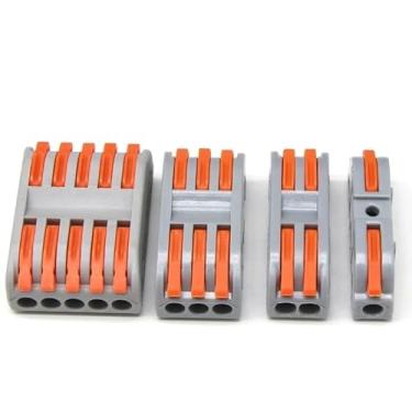 Imagem de 10/30/50/100 pçs conector de fio elétrico push-in bloco de terminais conectores de cabo de fiação rápida para conexão de cabo (PCT5-5, 100 peças)