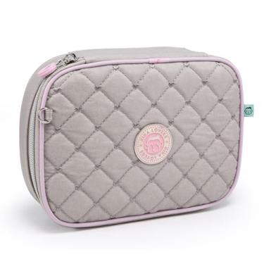 Imagem de Estojo Kika Box Organizador Feminino Divisórias 36 Lápis (Bege)