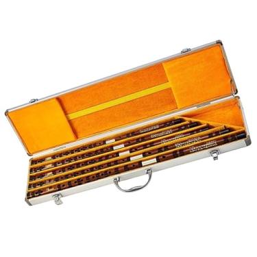 Imagem de Flauta de bambu de madeira para adultos iniciantes conjunto de teste de desempenho profissional com 5 flautas com saco de pano