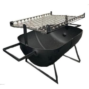 Imagem de Mini Churrasqueira Portátil Churrasco Carvão Prática Praia - Intex