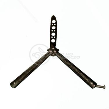 Imagem de Knife Black Butterfly Preta Borboleta Dobrável Inox