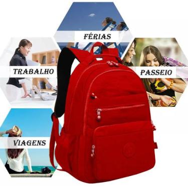 Imagem de Mochila Feminina Nylon Estilosa Impermeavel Grande - Forever Young, Ve