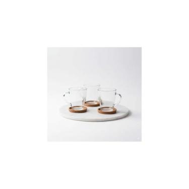 Imagem de Conjunto 3 Canecas de Vidro Murlin, 265ml, Transparente, 10cm Altura x 9cm Diâmetro, com Alça