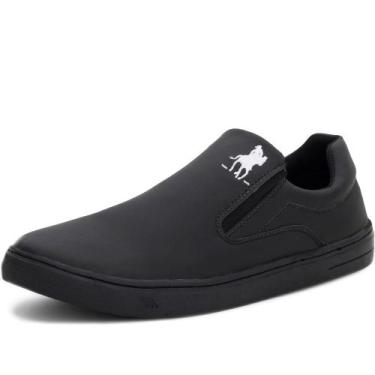 Imagem de Tênis Casual Slip On Masculino Polo Plus, Grafite, 39