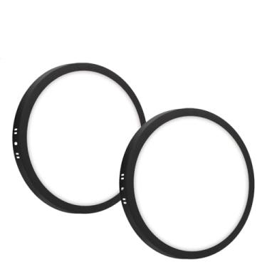 Imagem de Kit 2 Painel Plafon Led 25w Sobrepor Redondo Preto Bivolt, Iluminação Aconchegante para Dois Quartos ou Sala e Quarto(Branco Frio)