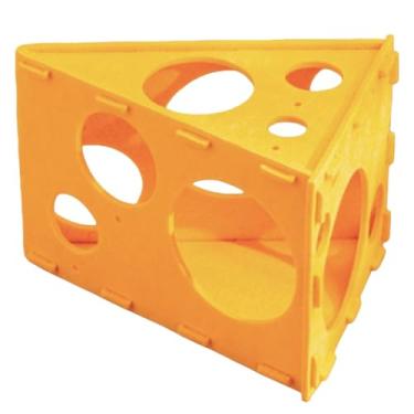 Imagem de Lomysaoali túnel de feltro para cama de gato com vários orifícios, casa de gato fofa e resistente a arranhões para gatos internos e decoração de casa (grande)