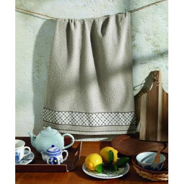 Imagem de Pano De Copa Felpudo Algodão Liso, medida 45x70, cor bege, marca Döhle