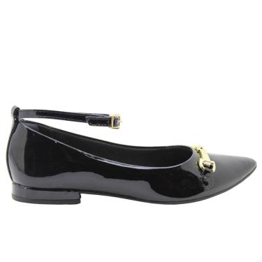 Imagem de Sapatilha Sua Cia Bico Fino Tira Slim Verniz Feminina