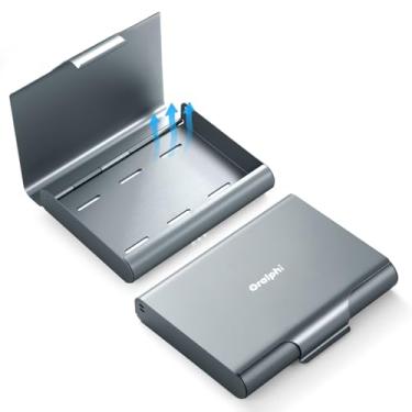 Imagem de Oralphi Capa retentora de alumínio para alinhadores Invisalign, estojo de proteção bucal parcial suporte de recipiente de retentor de dentadura com orifícios de ventilação, estojo alinhador