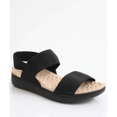 Imagem de Sandália Feminina Flatform Tiras Modare Preto-18215, 37, Preto