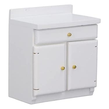 Imagem de aqxreight Armário de Cozinha para Casa de Bonecas Birch Armário Em Miniatura Decorativo Delicado para 1:12 Casa de Bonecas Quarto de Melhor Birch 1 Esta Miniatura de Cozinha para de Aplicação