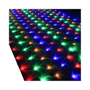 Imagem de Luz De Cortina De Malha LED Com Plugue EU 220V Para Decoração De Casam