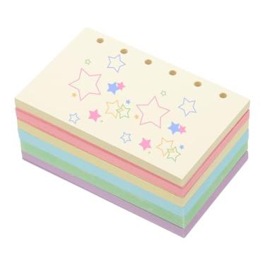 Imagem de PATIKIL Papel colorido de folhas soltas, 12,7 cm x 8,1 cm (A7), 300 folhas, 6 furos, 150 g/m², refil de papel para fichário em branco, suprimentos de papel para anotações de escritório, agenda de