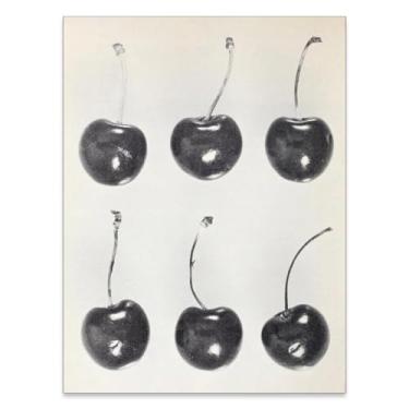 Imagem de WBSTGUE Arte de parede preta e branca cerejeira retrô minimalista estética pôster moda feminina impressões em tela para apartamento bar carrinho decoração de parede 30,5 x 40,6 cm sem moldura