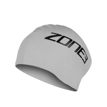 Imagem de ZONE3 Touca de natação de silicone grande - projetada para cabelos longos, anti-rasgos, confortável, 48 g
