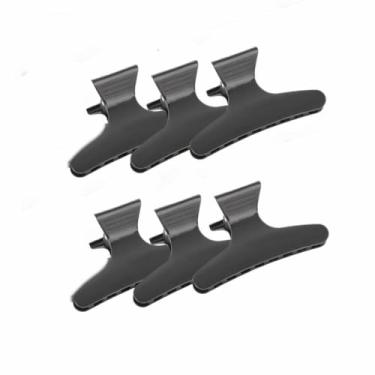 Imagem de Conjunto de grampos de cabeleireiro borboleta com forte aderência de corte de plástico leve para corte de salão e divisão diária de cabelo, 6 peças