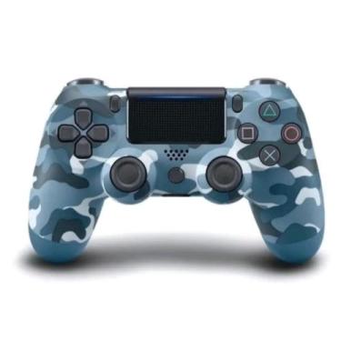 Imagem de Controle Compatível Com Ps4 PC Joystick Ps4 Sem Fio Camuflado Azul Gam