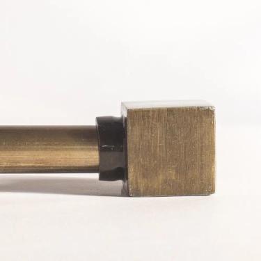 Imagem de KIT PAR de Ponteira Cubo para Varão de Cortina 19mm - Alumínio - Oasis