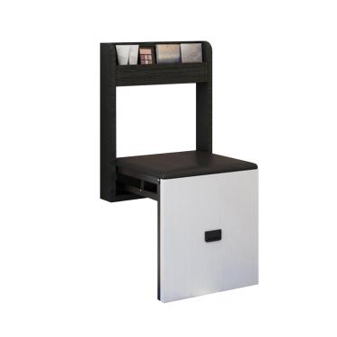 Imagem de LOERSS Cadeira dobrável montada na parede, cadeira dobrável fina de 7 cm, adequada para trocar sapatos, cadeira dobrável para entrada, bancos de parede ocultos, banquinho de sapato, banco de parede