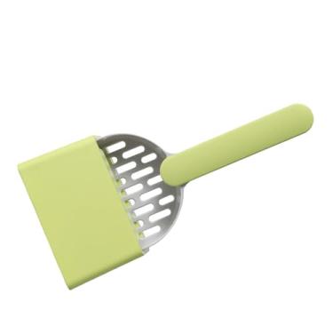 Imagem de GLOGLOW Colher para Areia de Gato, Peneira de Plástico ABS Com Base de Armazenamento, Colher Leve para cocô de Gatinho para Caixa de Areia, Loja de Animais Domésticos e Hospital (Cinza e Verde)
