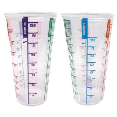 Imagem de Copo Medidor 550ml Kit Com 2 Dosador Culinário Para Receita - Jaguar