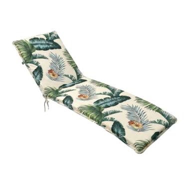 Imagem de Elehealthy Almofada de espreguiçadeira para ambientes externos 196 x 59 x 6 cm, almofadas de substituição à prova d'água para móveis de pátio ao ar livre, sala de piscina