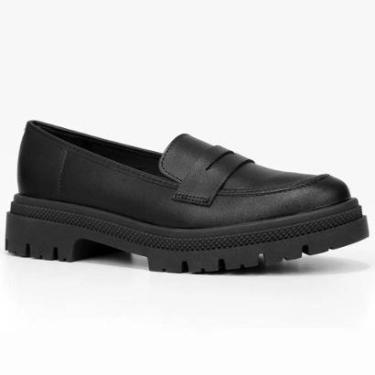 Imagem de Mocassim Moleca Tratorado Feminino - Preto - 33-Feminino