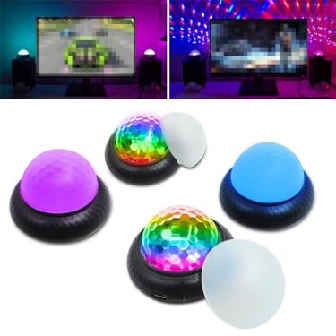 Imagem de Luz noturna ambiente 2 em 1 recarregável via USB de festa vídeo jogo captação som