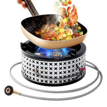 Imagem de Fogão A Gás - Queimador A Fogo Portátil Com 15800,Fogão De Campismo Resistente Ao | Para Cozinhar Ao Ar Livre Caminhadas E Trekking Mochilagem Piquenique Churrasco