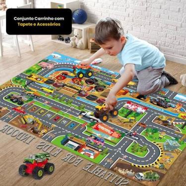 Imagem de Conjunto Carrinho Infantil Criança Menino com Tapete e Acessórios - FI