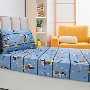 Imagem de Jogo de Lençol Portallar Disney Kids 70% Algodão Solteiro Mickey Comics Azul