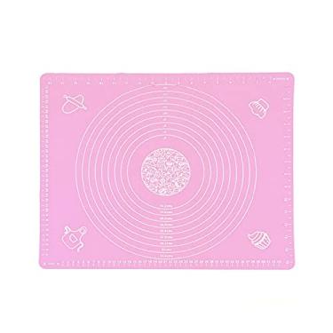 Imagem de Tapete de Massa com Medidas Silicone para Assar Rolável Antiaderente Cozinha Rolamento Amassamento Pizza Fondant Uso em Festas