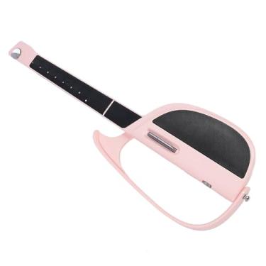 Imagem de Guitarra Inteligente Sem Cordas, Guitarra de Apoio de Viagem Dobrável, Com Bolsa de Armazenamento, Vários Estilos de Ritmo, Guitarra Sem Cordas para Adultos e Adolescentes (Rosado)