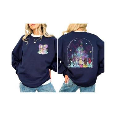 Imagem de Moletom De Princesa Do Castelo Da Disney Para Meninas, Hoodie De Gola 