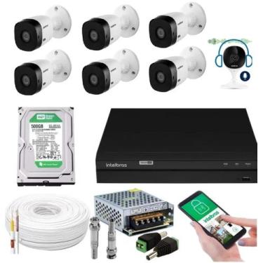 Imagem de Kit 7 Câmeras Intelbras Dvr Intelbras Mhdx 8 Canais C/ Áudio