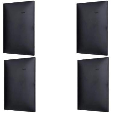 Imagem de Kit 4 placa cega 4x2 preta 618500pt pial plus+ - LEGRAND